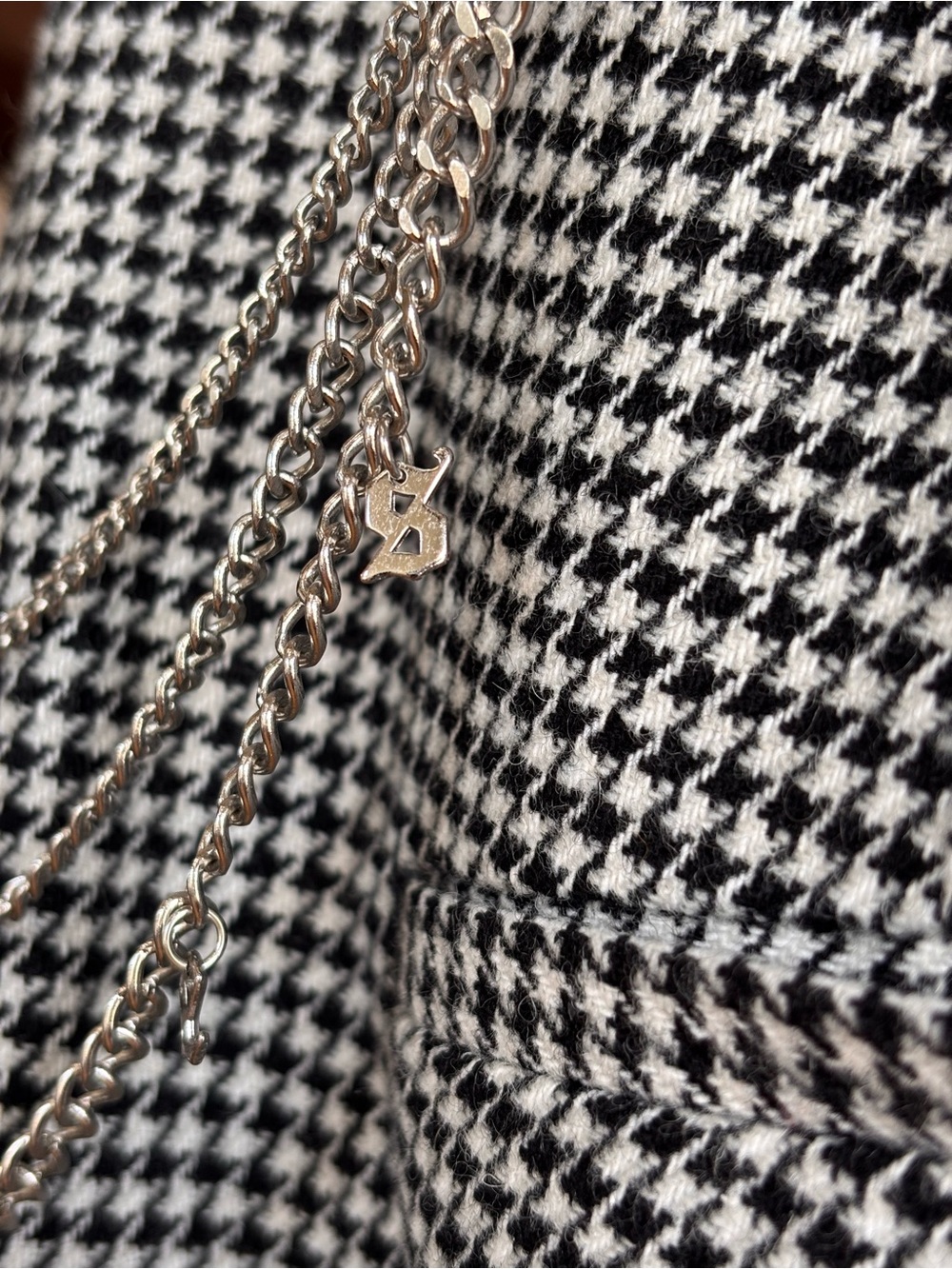 THE KOOPLES French Luxury Paris Houndstooth Chain Detail Trousers — NWT - Picture 7 of 16